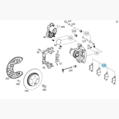 Original Mercedes-Benz Bremsklötze Bremsbeläge Hinterachse C63 AMG C 63 C-Klasse 205 S63 S 63 S-Klasse Coupe Cabrio Limousine T-Modell 217 222 AMG GT 290 A0004204504