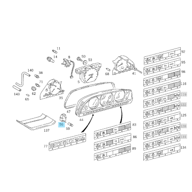 A0005423525 Mercedes-Benz Schalter W124