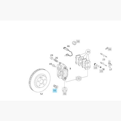 Original Mercedes-Benz Schraube Bremsscheibe an Radnabe G G-Klasse 463 M12x1,25x19