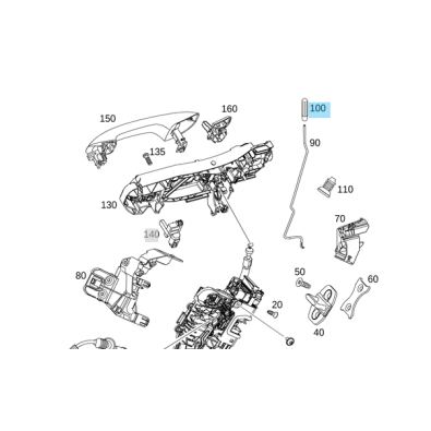 A09976605009051 MERCEDES-BENZ KNOPF FÜR FAHRZEUGTÜR