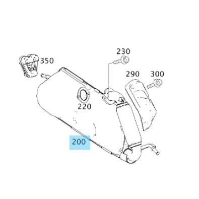 A1324900015 Smart fortwo for two 451 1.0 Auspuff Endschalldämpfer NEU