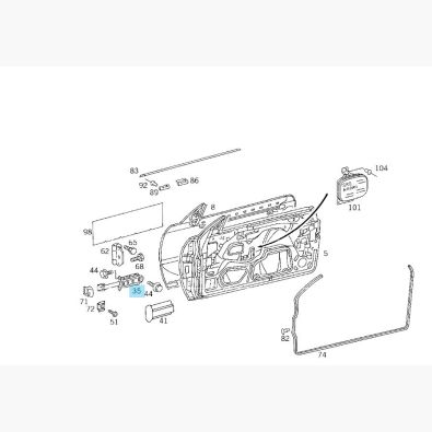 Original Mercedes-Benz Fangband Tür Türfangband Halter Tür Türhalter S-Klasse 140