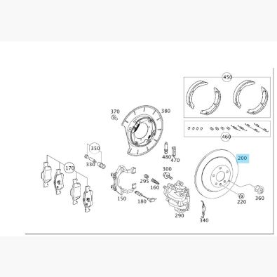 Original Mercedes-Benz Bremsscheiben (Set = 2 Stück) hinten Hinterachse ML Klasse 164