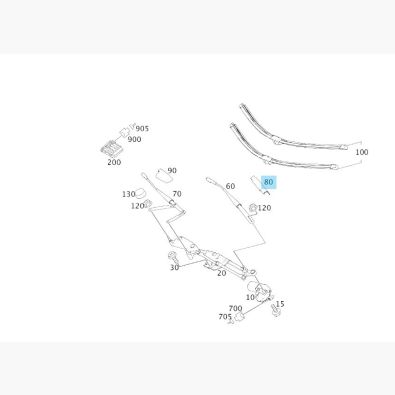 Orignal Mercedes-Benz KAPPE ABDECKUNG WISCHERARM links ML 164