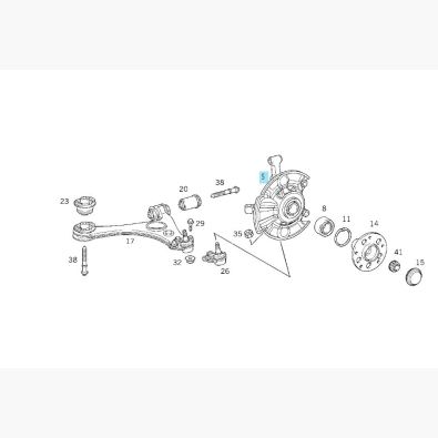 Original Mercedes-Benz Achsschenkel vorne links incl. Ankerblech und Radlager NEU A-Klasse 168