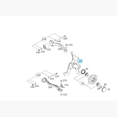 Original Mercedes-Benz Achsschenkel links vorne E-Klasse 212