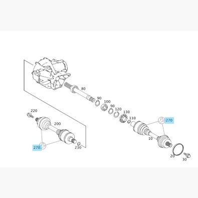 Orignal Mercedes-Benz Reparatursatz Manschette Antriebswelle vorne außen E-Klasse 211 W211 4MATIC