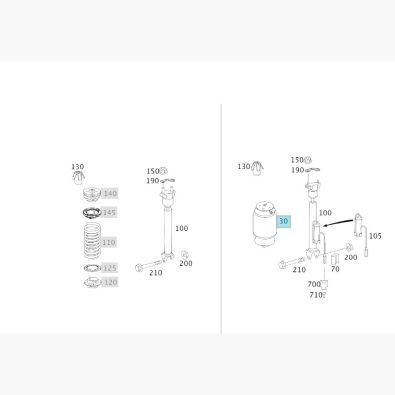 Original Mercedes-Benz Luftfeder Federbalg Hinterachse R-Klasse 251