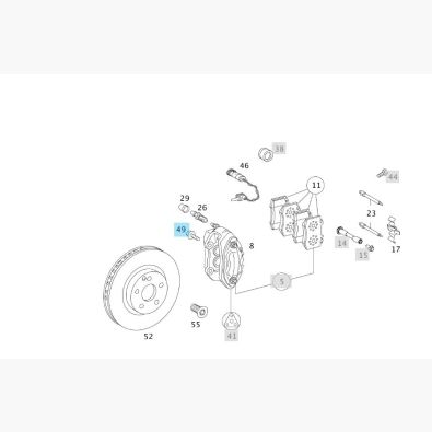 Original Mercedes-Benz Schraube Bremssattel Vorderachse oben G-Klasse 463 M14x1,5 A460900101