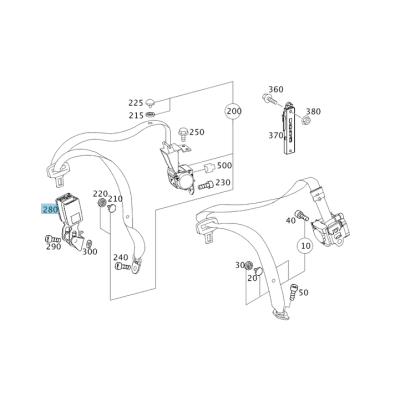 Original Mercedes E-Klasse W211 Gurtschloss rechts/mittig Fondsitze A2118604669