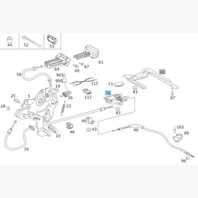 A6394200238 Original Mercedes-Benz Nachstellung Handbremse Feststellbremse Vito Viano 639 447