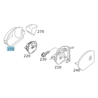 Original Mercedes-Benz C-Klasse BR203 Spiegelkappe rechts unlackiert A1718100664 9999