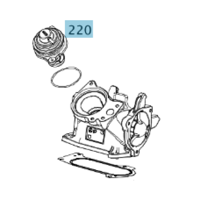 Original Mercedes-Benz AGR-Ventil Skizze A6401402060
