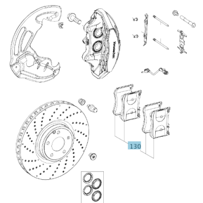 AMG Bremsklotzsatz A0004204400