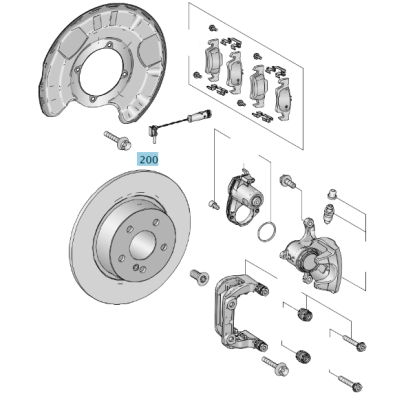 Bremsscheibe unbelüftet A1664230412