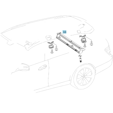 Original Mercedes-Benz Doppelrollo mit Gepäcknetz A2048600075