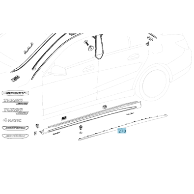 Original Mercedes-Benz AMG Zierleiste Schweller rechts A1766980362