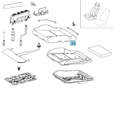 Sitzbezug A20491094059G60 Skizze