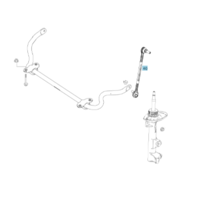 Original Mercedes-Benz Stabilisatorenstange vorne rechts C-Klasse 204 E-Klasse 207 A204320228964