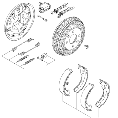 Original smart Bremsbackensatz Hinterachse smart 453 A4534230200