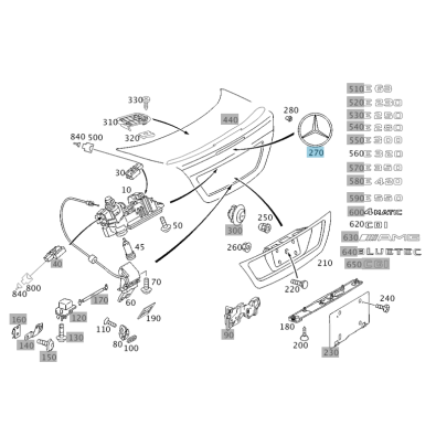 Original Mercedes-Benz Stern Emblem Heckdeckel E-Klasse BR211