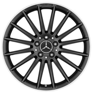 Original Mercedes-Benz AMG Alufelge 8 J x 19 ET 48 schwarz matt Felgenhorn glanzgedreht A-Klasse 176 CLA 117 A17640105027X36