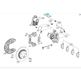 ORIGINAL MERCEDES-BENZ Schraube 8x22 Bremse Hinterachse