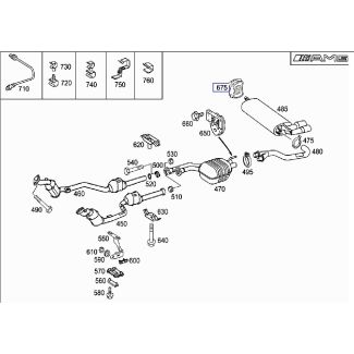 Original Mercedes-Benz Aufhängering Abgasanlage HWA2104920144