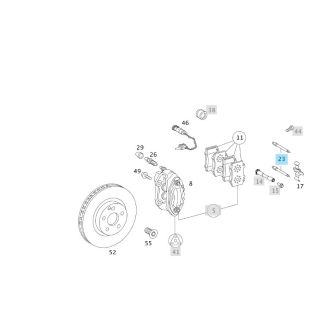 Original Mercedes-Benz Stift Bolzen Bremsklötze Bremssattel vorne Vorderachse G G-Klasse 463