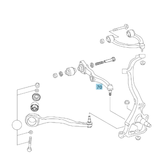 Original Mercedes-Benz Federlenker links vorne A2213307707