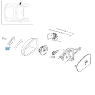 Original Mercedes-Benz Außenspiegel-Blinker rechts C-Klasse 203 A2038201021
