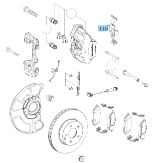 Original Mercedes-Benz Spreizfeder Bremssattel Vorderachse A0014212491