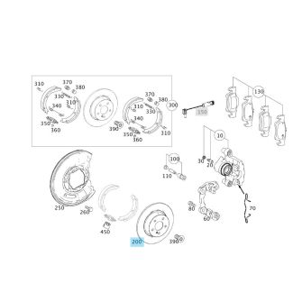 A0004231312 07 Original Mercedes-Benz Bremsscheiben Satz = 2 Stück Hinterachse C-Klasse 204