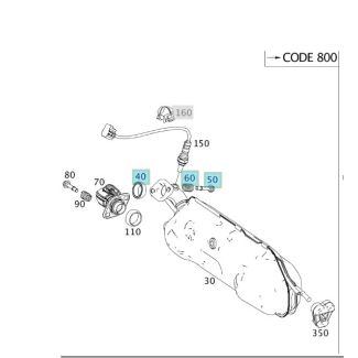 Original smart Befestigungssatz Dichtung Schraube Schrauben Feder Federn Auspuff Katalysator