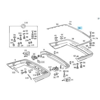 Original Mercedes-Benz KOTSCHUTZBLENDE hinten mitte