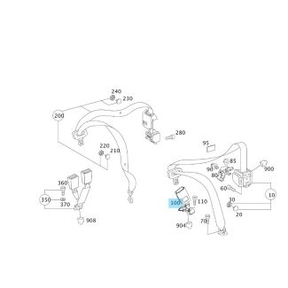 Original Mercedes-Benz Gurtschloss Sicherheitsgurt hinten links C-Klasse 204