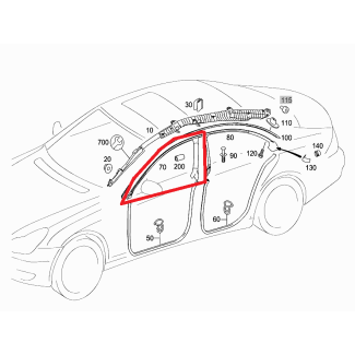 Abdichtung Fenster oben Fahrerseite CLS NEU, A2197200154