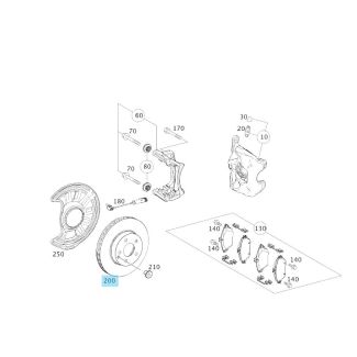 Original Mercedes-Benz Bremsscheiben (Set = 2 Stück) vorn vorne GLE Klasse 166 GLE Coupe 292