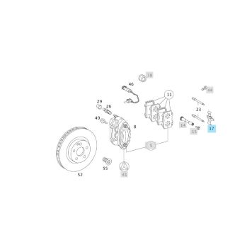 Original Mercedes-Benz Spannfeder Feder Bremsklötze Bremssattel vorne Vorderachse G G-Klasse 463