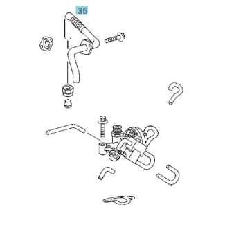 Original Mercedes-Benz Abgasrückführleitung M112 M113 A1121400108