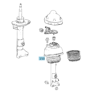 Original Mercedes-Benz Luftfederbein "Airmatic" vorn links E-Klasse 212 CLS 218 A2123203338