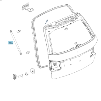 Original Mercedes-Benz Heckklappendämpfer E-Klasse T-Modell 212 SET A2129801064