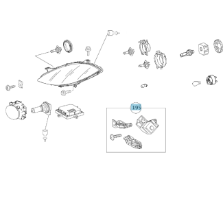 Reparatursatz Scheinwerfer A1698201614 Skizze

