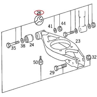 A1243506706 Original Mercedes-Benz Teilesatz Befestigungssatz Federlenker zu A2023500206 (Federlenker)