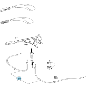 Original smart Handbrems-Seilzug-Set (links und rechts) Fortwo 451 A4514200485