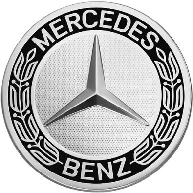Original Mercedes-Benz Radnabenabdeckung Stern mit Lorbeerkranz schwarz A1714000125 9040