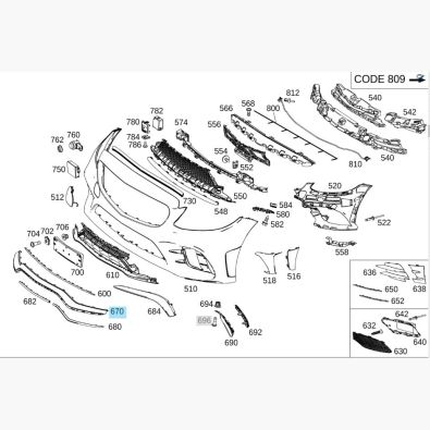 Original Mercedes-Benz Frontspoiler C63 Stoßstange Stossfänger Spoiler grundiert A2058851674 9999