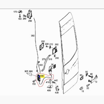 Original Mercedes-Benz Türschloss Schloss Hecktür Sprinter 906, A9067400935