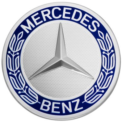 Original Mercedes-Benz Radnabenabdeckung Stern mit Lorbeerkranz blau A1714000125 5337 einzeln