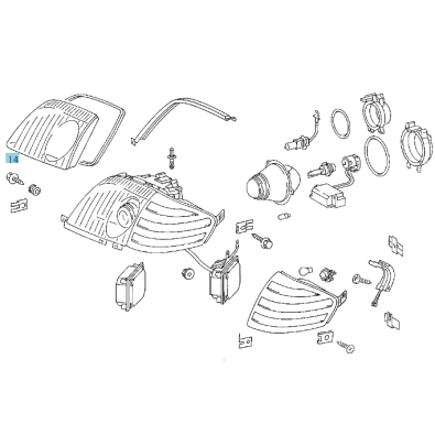 Original Mercedes-Benz Lichtscheibe SL 129 A1298202566